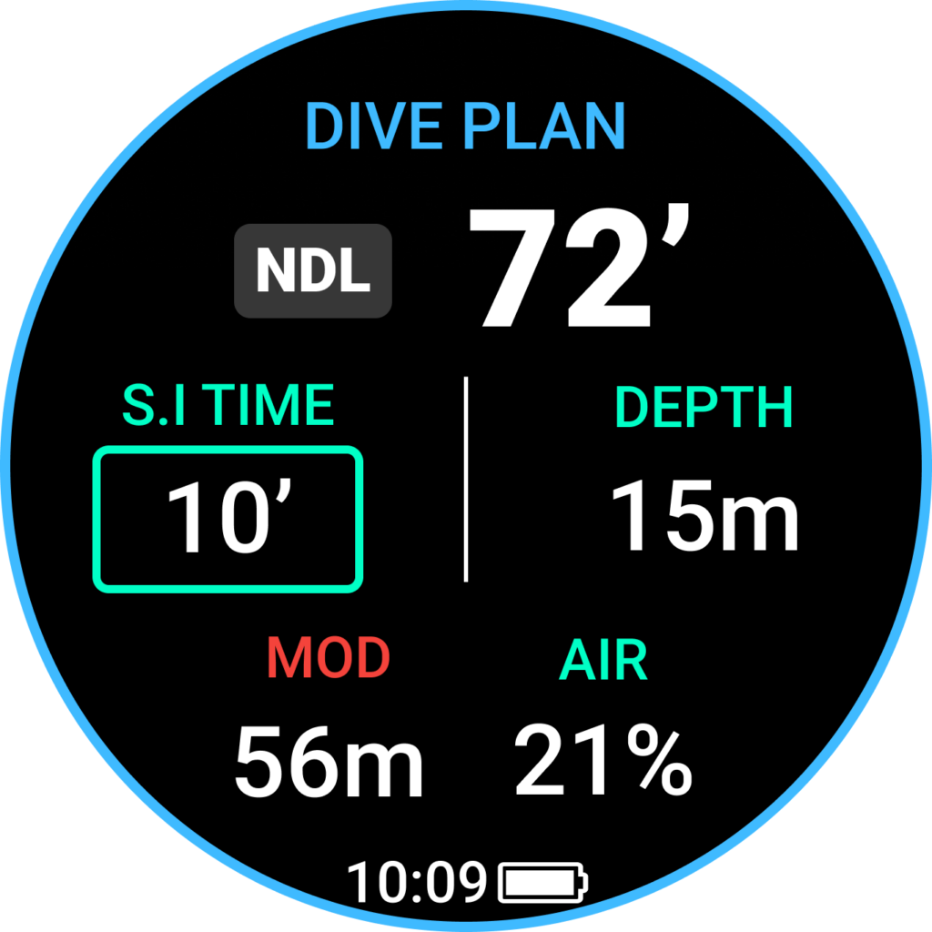 Dive Plan – ATMOS Online Manual